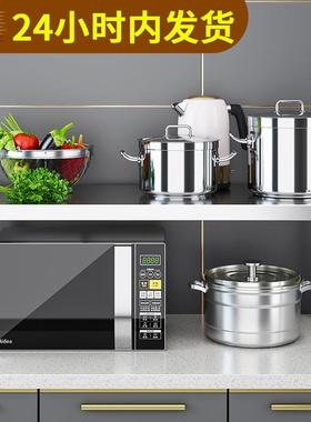 房不锈置钢一层单层厨物架能家用多功台面H8A3y6rB微波炉电器烤箱