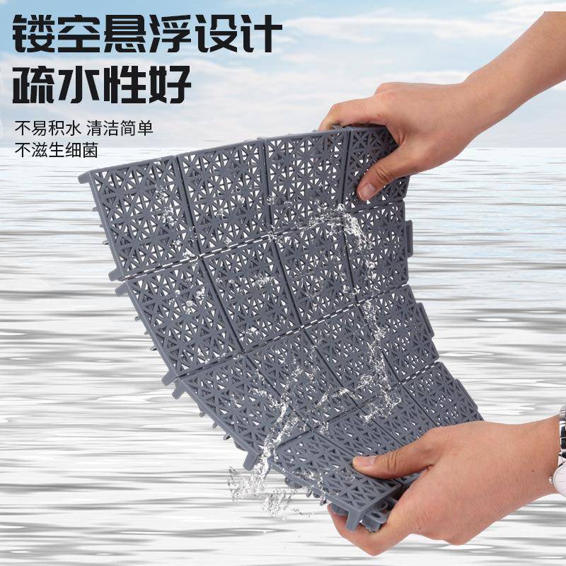 双悬浮拼装地板软洗车格栅地板羽毛球幼儿园篮层室球场外AZL用地