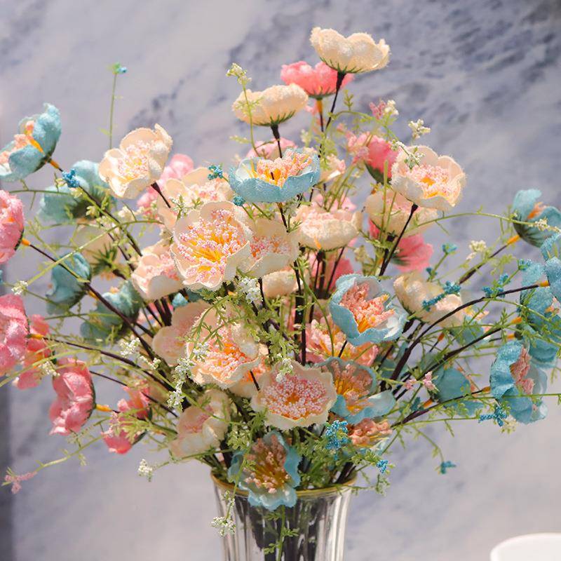 高轻奢端杜鹃花仿真花摆插设艺假花客厅餐桌花束装饰花家XLK0522