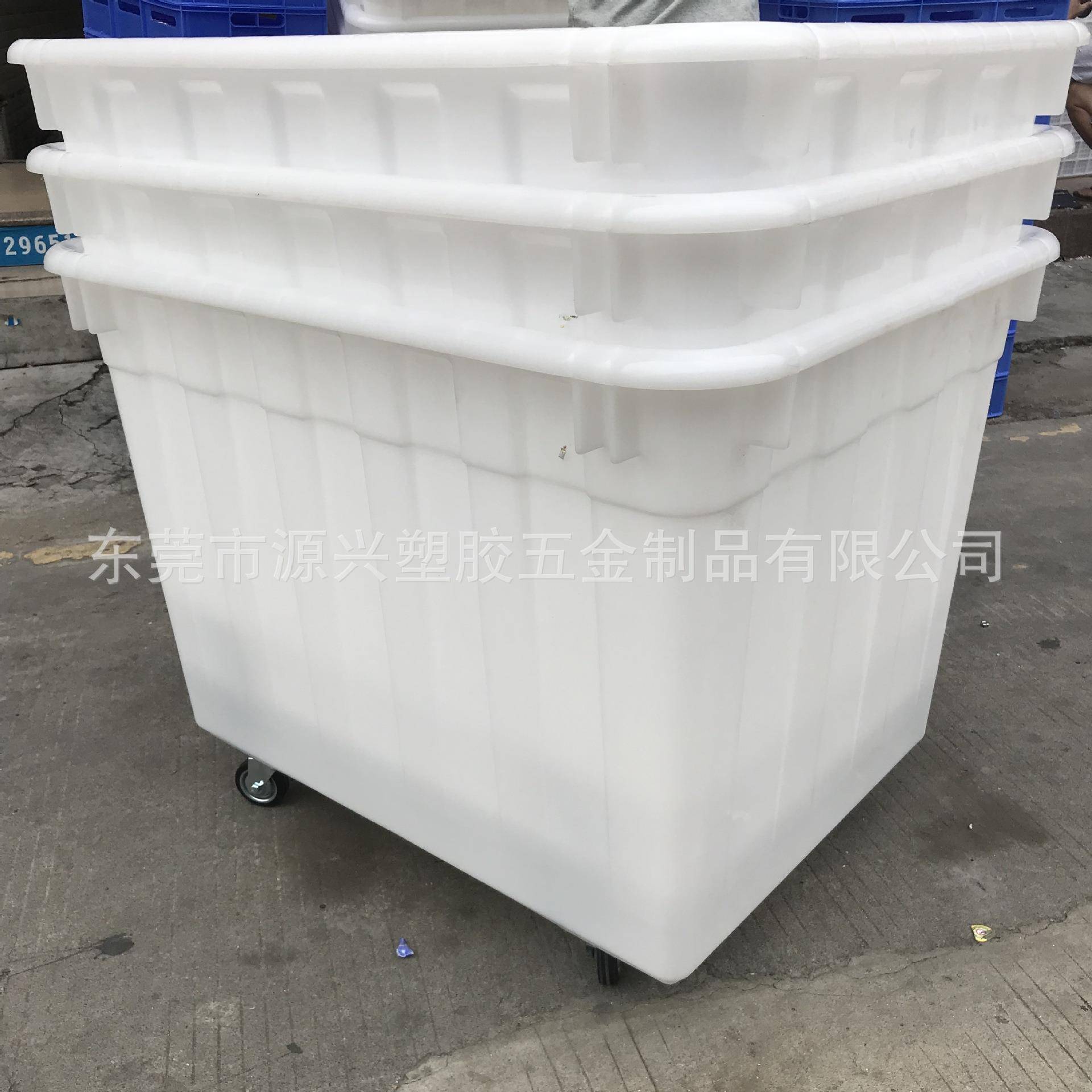料带轮子塑工箱00加厚服装YYQ厂车间收纳轱辘电商仓库中转箱L水方