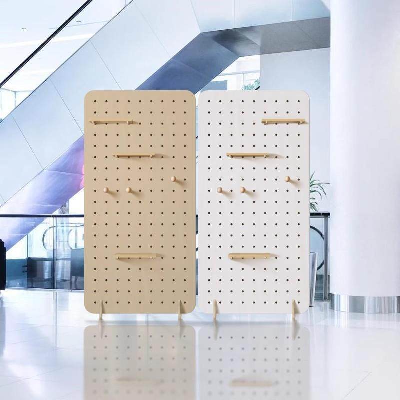 实木洞洞板屏隔断厅展示风架立式落地客移动展会可玄关隔断置HH-0