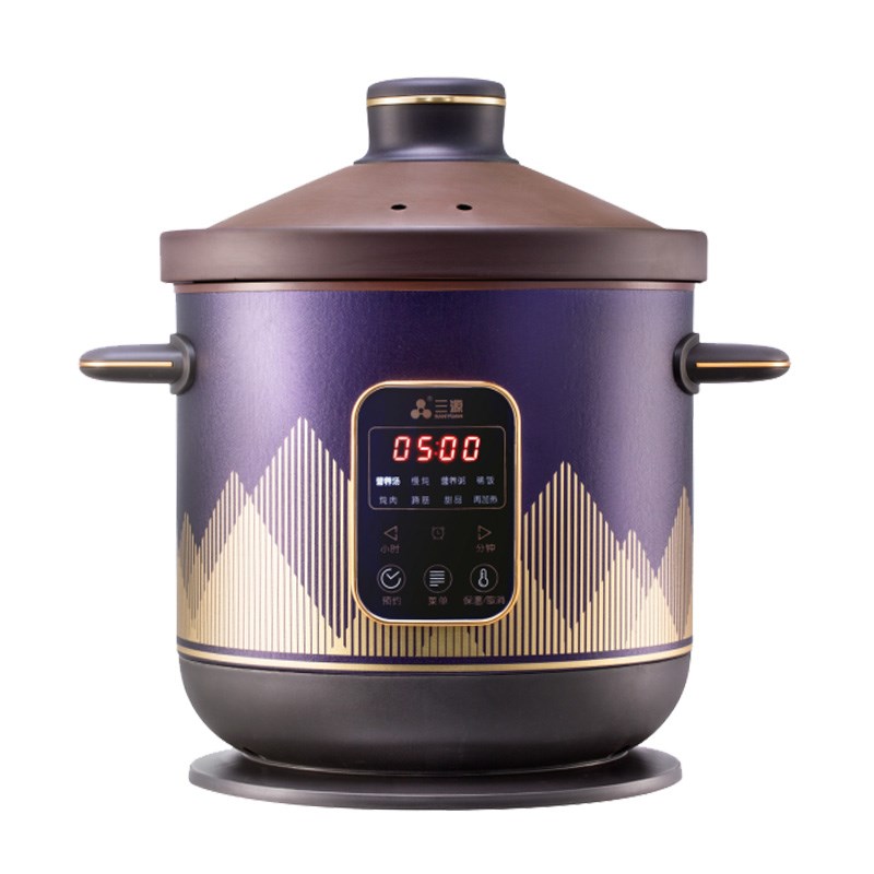 三源紫砂电炖锅煲汤煮粥家用电砂锅2023年新品陶瓷电汤锅养生锅