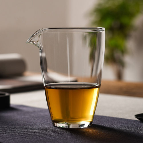 取梵就简高硼硅玻璃公道杯耐热加厚小匀杯功夫茶具透明日用分茶器