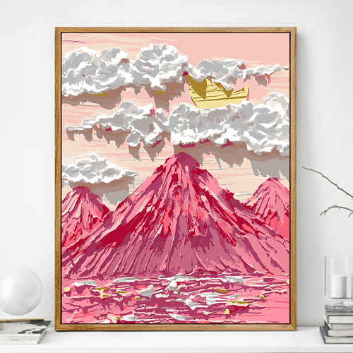 画画diy数字油画花卉手工填充手绘填色治愈装饰油彩上色水彩涂鸦