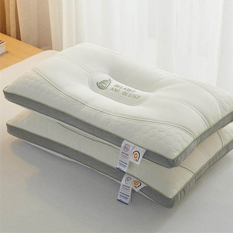 夏季乳胶全棉枕头一只装家用纯棉枕芯单人学生颈椎睡眠枕头芯护