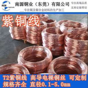 纯铜丝 环保紫铜扁线 裸铜线 厂家供应优质高导电铜线 t2紫铜线