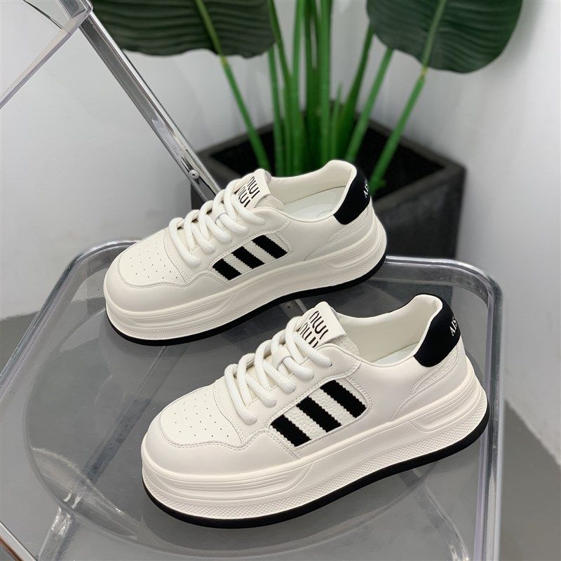 厚底真皮板鞋女2025年夏季新款小白鞋女百搭显瘦网红休闲运动鞋子,女鞋,休闲板鞋,淘宝优惠券,粉丝福利购,淘宝优惠卷