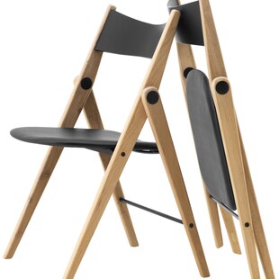 丹麦北美白橡木红橡木樱桃木黑胡桃实木椅子餐椅家用收纳便携折叠