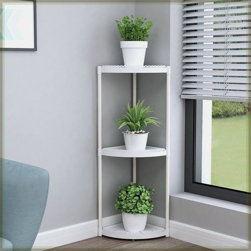 塑料花架落地式飘窗花架子白色加厚家用装饰植物北欧花架绿萝吊兰