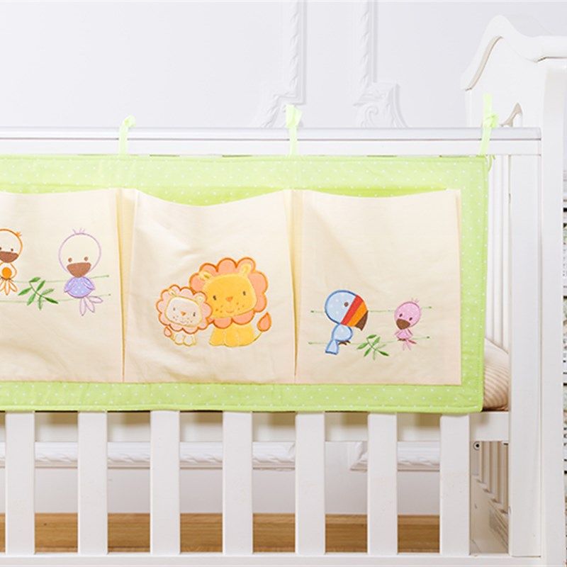 宝宝床边挂袋奶瓶小物件收纳尿布袋纯棉婴儿床储物袋置物袋多功能,婴童用品,尿布袋/床头挂袋,淘宝优惠券,粉丝福利购,淘宝优惠卷