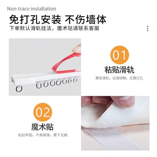 定制货架遮挡帘置物架鞋柜遮丑布帘柜子自粘式拉帘魔术贴防尘帘