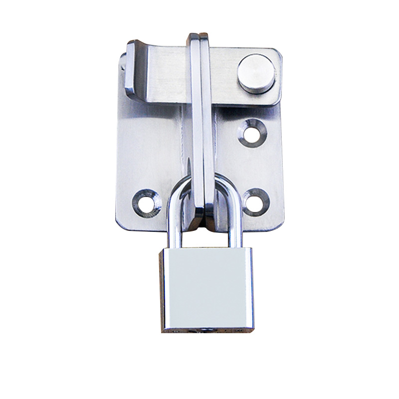 免打孔不锈钢锁扣搭扣挂钩卡扣式挂锁抽屉柜门滑门栓门扣门插销锁