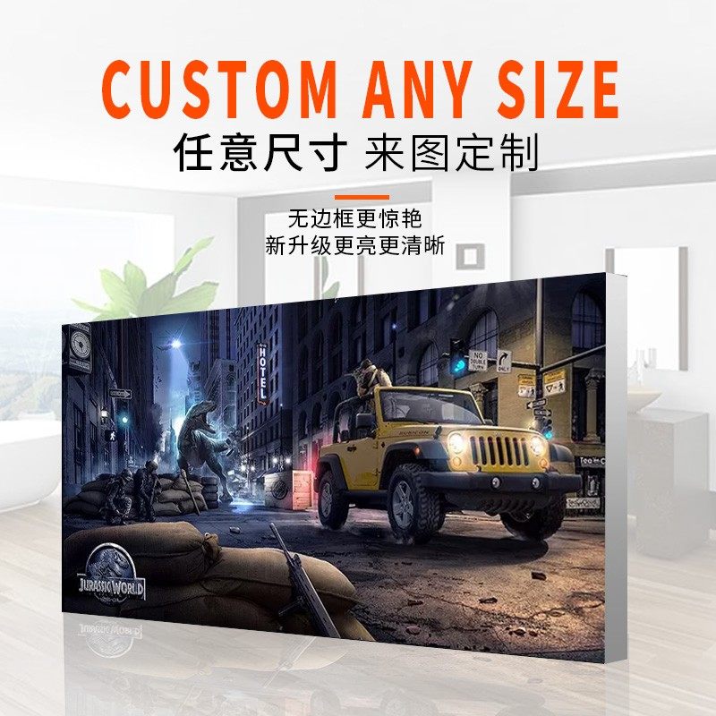 卡布灯箱超薄led无边框软膜灯箱手机店户外广告牌挂墙式展示定做