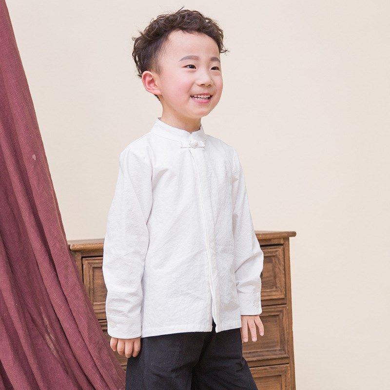 中国风儿童复古盘扣立领衬衫宝宝春秋唐装衬衣男童长袖汉服上衣潮,童装/婴儿装/亲子装,唐装,淘宝优惠券,粉丝福利购,淘宝优惠卷