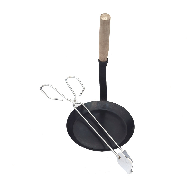 纯铁加厚油饼勺子油墩子炸土豆锅巴夹馅糍粑模具灯展脱模不粘勺子