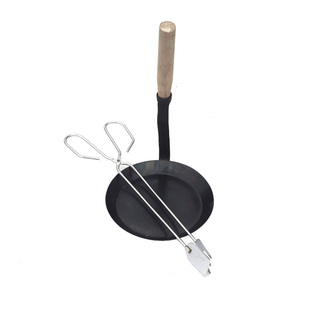 纯铁加厚油饼勺子油墩子炸土豆锅巴夹馅糍粑模具灯展脱模不粘勺子