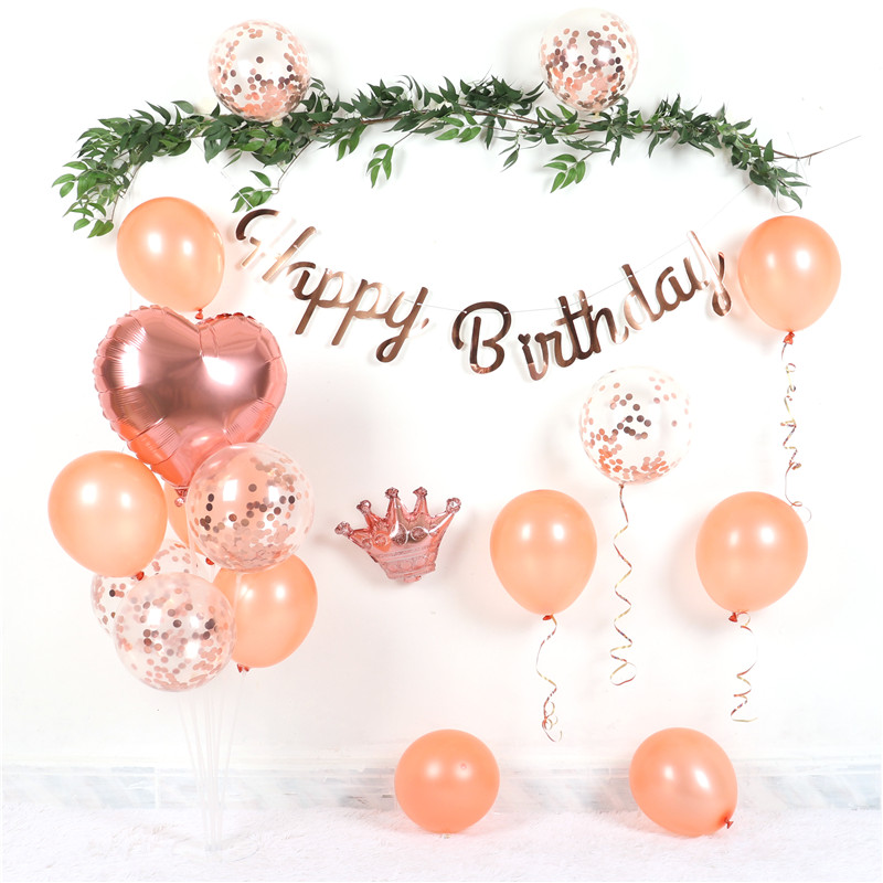 网红儿童男女宝宝一周岁生日快乐场景布置气球背景墙百日宴装饰品