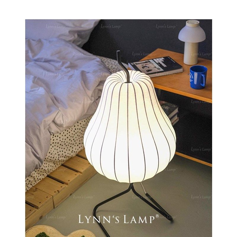 lynns立意梨子落地灯日式卧室蚕丝中古网红装饰艺术床头氛围灯具