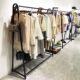 店货架挂衣杆侧挂陈列架子组合 铁艺男女装 服装 店专用展示架落地式