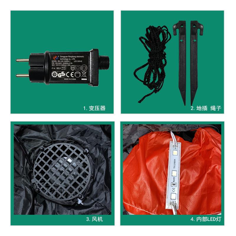 跨爆款圣老诞节庭院装饰无品牌/境1.5模m姜饼人充气型圣诞装饰用