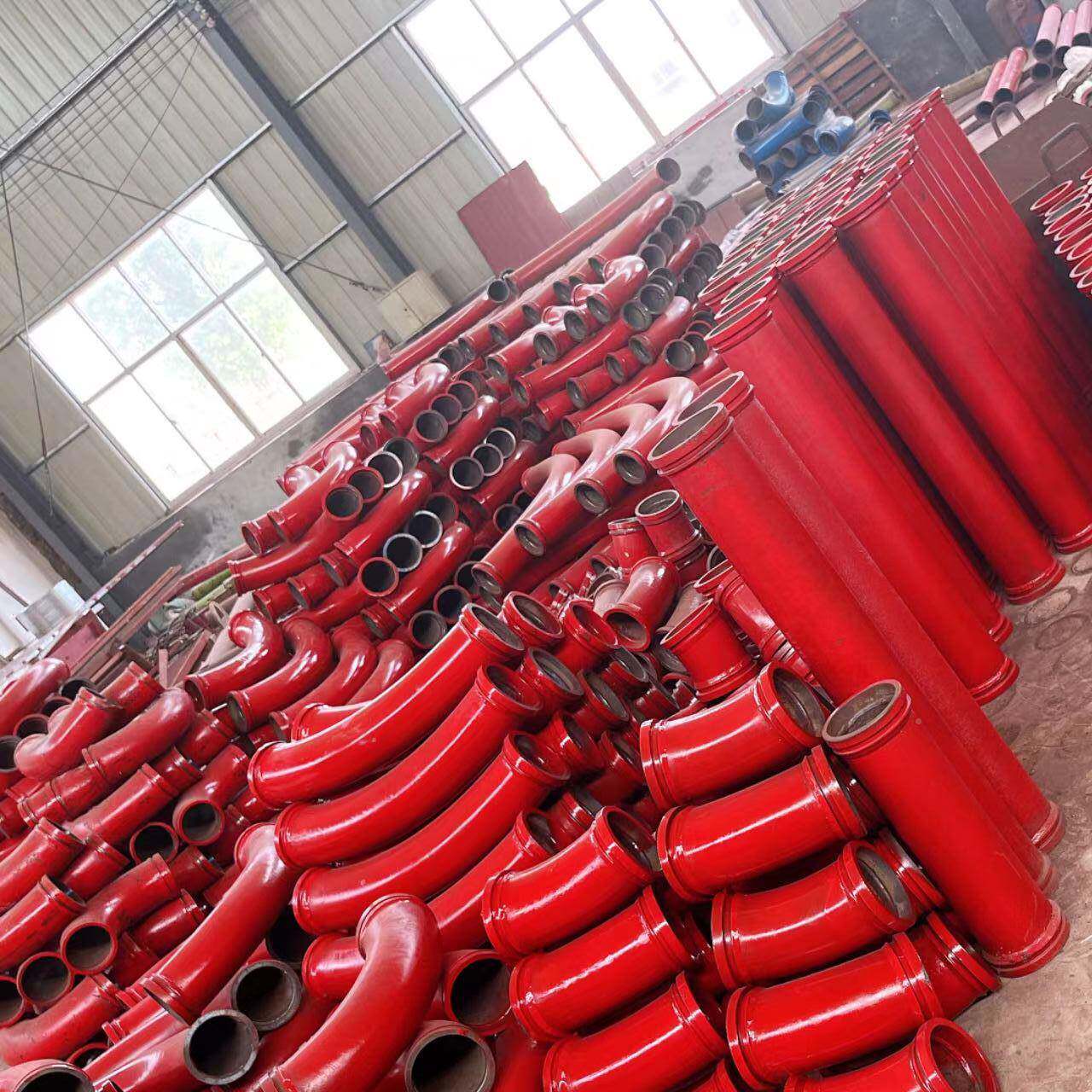 混凝地泵弯管土DN125高压低压地泵管无砂浆输泵管缝弯管耐XMX送磨