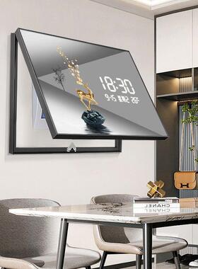 现代奢数轻时钟电表箱装饰画免显打孔钟表挡电闸箱遮开ABD关盒餐