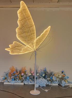 蝶舞台发光蝴路引灯婚婚庆道具场景布置挂件灯装ULB饰吊礼堂舞台