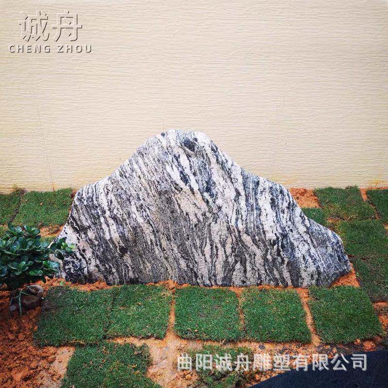 浪石刻字雪公园艺石雕cz0045景观组合片石户外广场石园摆放造景石