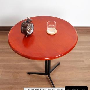 橡胶木桌CTM实木大圆面家用酒店用民宿台面板圆台面边几桌g餐儿ω