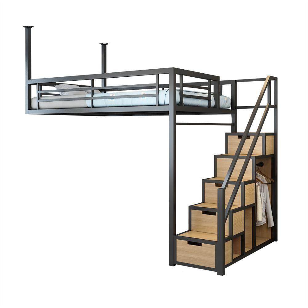 多省功能空间悬挂式lft小o户型阁楼式衣柜14109110梯抽屉复上床下