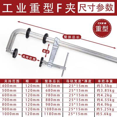 F速夹业重型f夹固定器g形夹工木工夹84石级材快夹具钢材夹紧器f型