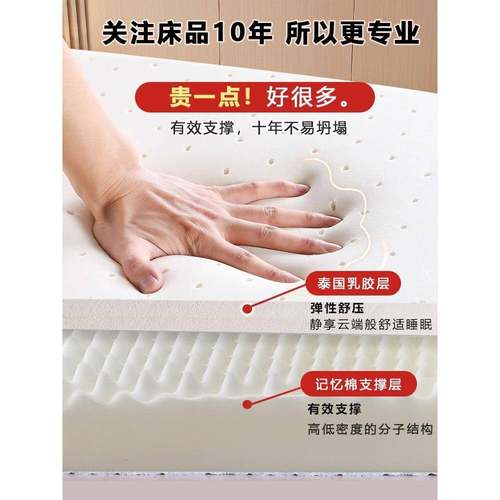 胶垫家用思卧乳室记忆棉海绵席梦学生宿舍WISE2025单人租房床专用