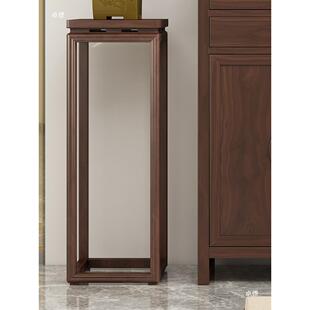 新中景式樱桃木实木花架现简代花架樱桃约贡台花盆架子盆架客厅地