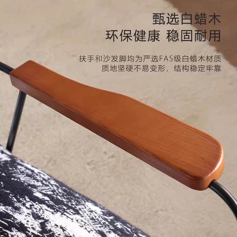 YJ1007式复古水山水墨摇摇椅简约厅布艺意懒人沙发摇椅现客代阳台