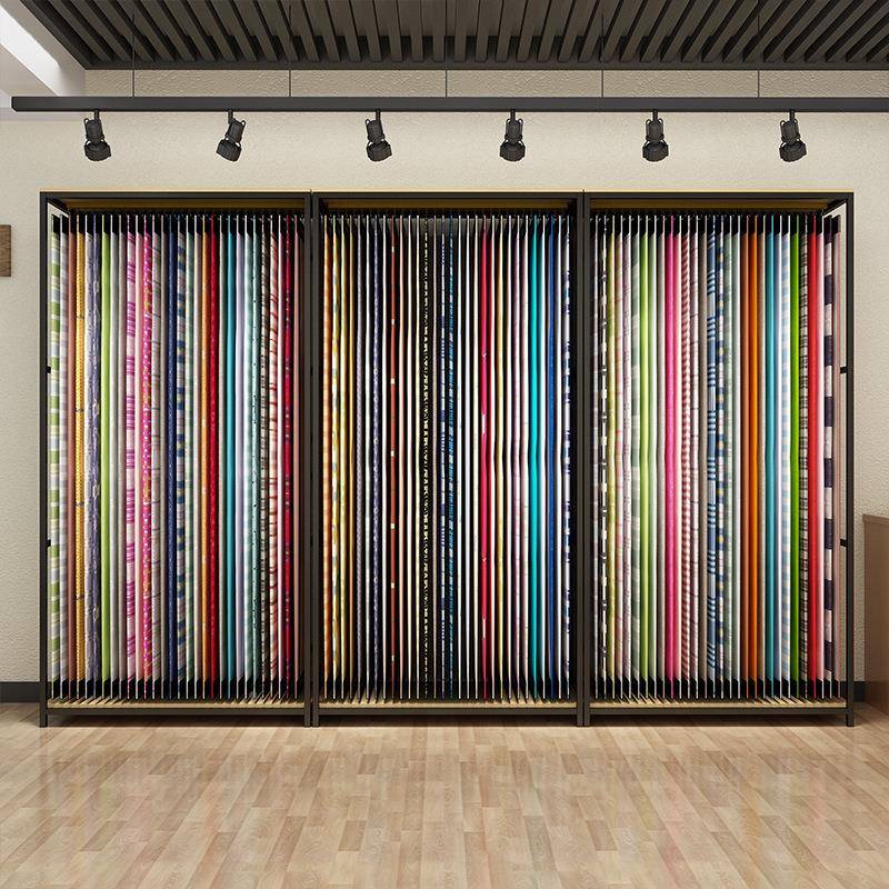 色家451纺展示架窗帘卡货架家纺布艺落地布料样品式卡陈列架吊子