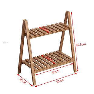 白色家居花架置物架子花内阳架田园室多层欧式落两层花架地实木儿