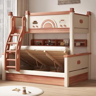 红檀木双层床户全实木上铺床上下床下高床低原木子母床小型儿860