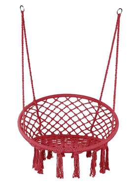 促销 户外大红色吊椅防侧翻室内阳台摇蓝秋千