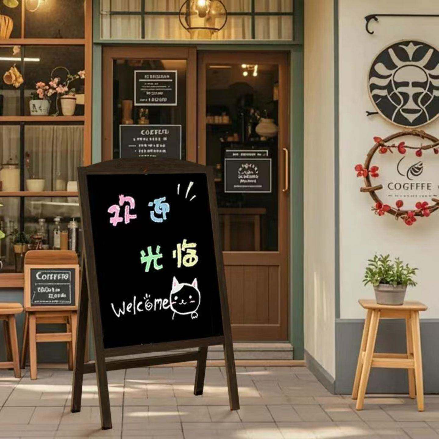 黑板广告广牌摆摊小黑板767店铺用告光板展示牌用发商手写活动荧