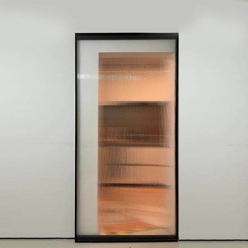 合金极窄厨房推拉单扇隐形门无轨道移幽灵门浴室客厅铝玻璃隔XDB