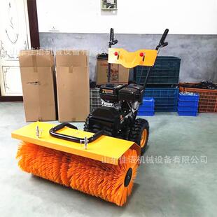 手推式汽扫雪机油型柴油雪UZE机滚刷地抛面道路除雪小公路扫雪
