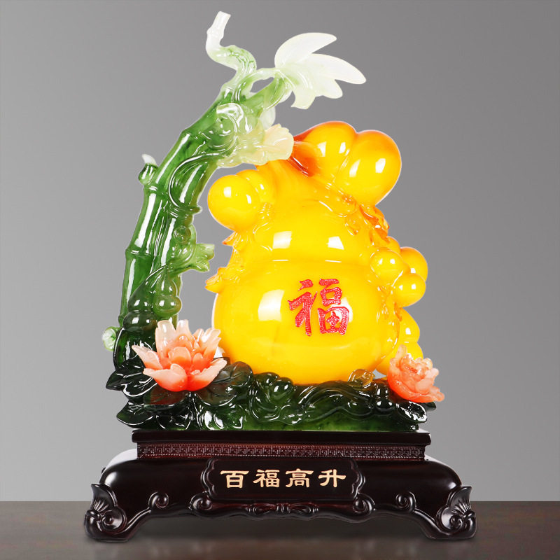 雅信树脂工艺品葫芦摆件客厅办公室风水摆设开业乔迁送礼工厂批发