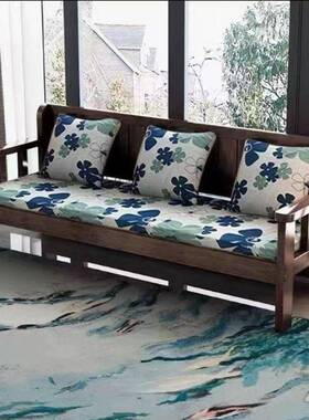 实沙发组现阳代简约34381小户型台卧室客厅木合三人四人靠背长椅沙发椅