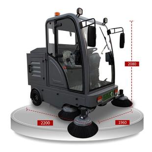 S地2000三驾式 电动QTR扫车高轮压水驶雾炮多功能