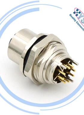 孔M12弯针X8P型90度CRR头数据连接弯器对接安装型