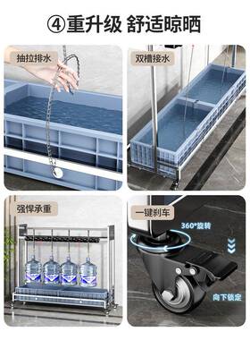 移动车间工具拖把架用不锈拖把池收纳落地清卫商生NEA洁置物架钢