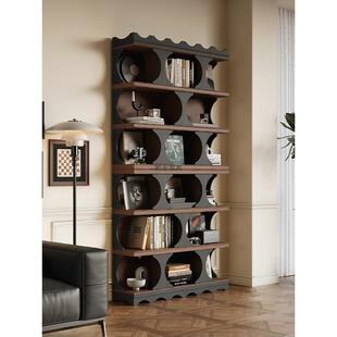 储原野哈迪德ALX法式 复古书柜中古置风客厅展示柜物架室物卧柜玄