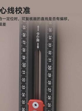 伸缩T型尺木工二合打孔定位尺一直角子丁字尺多QSW功能开?尺孔定