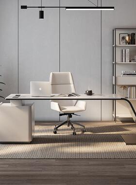 家意式极简书桌TIB现代简约轻奢办公桌设计感用档脑电桌书房写字