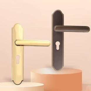 金色轻奢锁静音门木房门锁家用用室内卧室房间门锁通型锁具门TXF